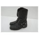 Bonanza Black Leather Boots Men