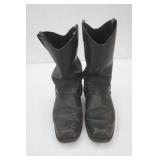 Bonanza Black Leather Boots Men
