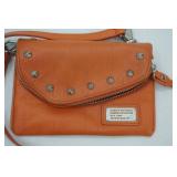 Harley Davidson Leather Crossbody/Shoulder Pouch Purse in Orange