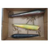 3ct Large Wooden Fishing Lures