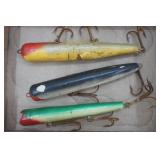 3ct Large Wooden Fishing Lures