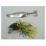 2 Vintage Lures: Wiggle-Tail and Weber Spoon Lure