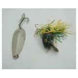 2 Vintage Lures: Wiggle-Tail and Weber Spoon Lure