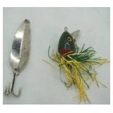 2 Vintage Lures: Wiggle-Tail and Weber Spoon Lure