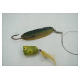 Vintage Lures: Wooden Webber Big Burp Popper & Spoon Lure
