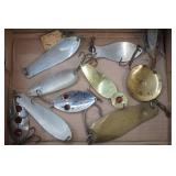 Vintage Lures: Spoons & Spinners, Red Eye Wiggler, Canadian Baits Round Spoon and more