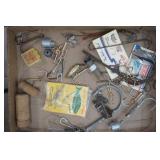 Vintage Fishing Hooks, Antique Pflueger Parts, 3 huge hooks and more