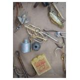 Vintage Fishing Hooks, Antique Pflueger Parts, 3 huge hooks and more