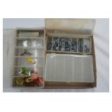 Fishing Tackle, Weights, and 3 Organizers