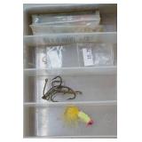 Fishing Tackle, Weights, and 3 Organizers