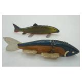 2ct Vintage 9" Ice Spearing Decoys