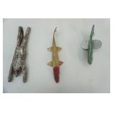3 Vintage Ice Fishing Decoys