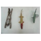 3 Vintage Ice Fishing Decoys