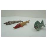 3 Vintage Ice Fishing Decoys