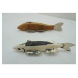 2ct Vintage 9" & 8" Ice Spearing Decoys