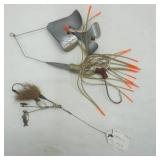 Vintage Buzzbait Topwater Spinner and 1929 Heddon Triple Teaser
