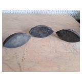 Vintage Colebrookdale Iron Company Irons ~ Set of 3