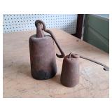 Vintage Scale Brase Cups & Vintage Scale Weights