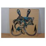 Laser Cut Metal Bass & Hooks Décor