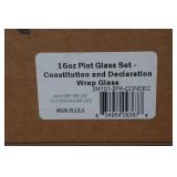 Set of 2 Pint Glasses - Constitution & Declaration Wrapped Glasses