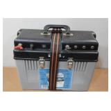Power Caddy Marine Battery Box with Outside Power Gauge