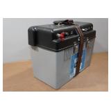 Power Caddy Marine Battery Box with Outside Power Gauge