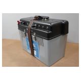 Power Caddy Marine Battery Box with Outside Power Gauge