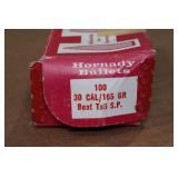 58 Hornady .30 Cal 165 Gr Boat Tail SP Bullets
