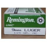 50 Remington UMC 9mm Luger 115 Gr MC Ammo