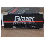 25 CCI Blazer .25 Auto 50 Gr TMJ Aluminum Case Ammo