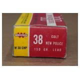 50 Winchester .38 Colt New Police 150 Gr Lead Bullet Ammo