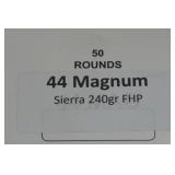 50 .44 Magnum 240 Gr Sierra FHP Ammo