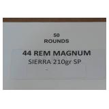 50 .44 Rem Magnum 210 Gr Sierra SP Ammo