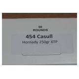 50 .454 Casull 250 Gr Hornady XTP Ammo