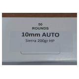 50 10mm Auto 200 Gr Sierra HP Ammo