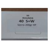 50 .40 S&W 200 Gr Sierra HP Ammo
