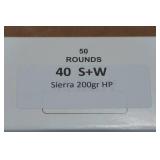 50 .40 S&W 200 Gr Sierra HP Ammo
