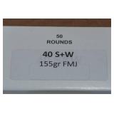 50 .40 S&W 155 Gr FMJ Ammo