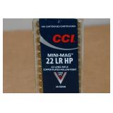 100 CCI Mini Mag .22 LR 36 Gr Plated HP Ammo