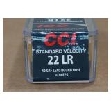 100 CCI .22 LR 40 Gr Lead RN Ammo