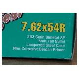 20 Brown Bear 7.62 x 54R 203 Gr SP Steel Case Ammo