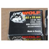 40 Wolf 7.62 x 39mm 122 Gr FMJ Steel Case Ammo