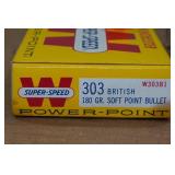 17 Winchester .303 British 180 Gr SP Power-Point Ammo