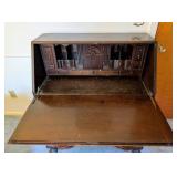 Mahogany Claw Foot Serpentine Secretary