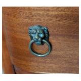 Serpentine Wood Three Drawer Dresser