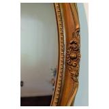 Vintage Gold Oval Wall Mirror