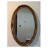 Vintage Gold Oval Wall Mirror