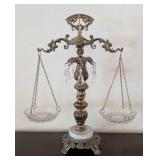 Gorgeous Vintage Marble and Brass Scale / Vintage Scales of Justice