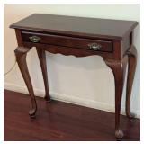 Petite Vintage Mahogany Console Table with Drawer
