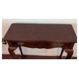 Petite Vintage Mahogany Console Table with Drawer